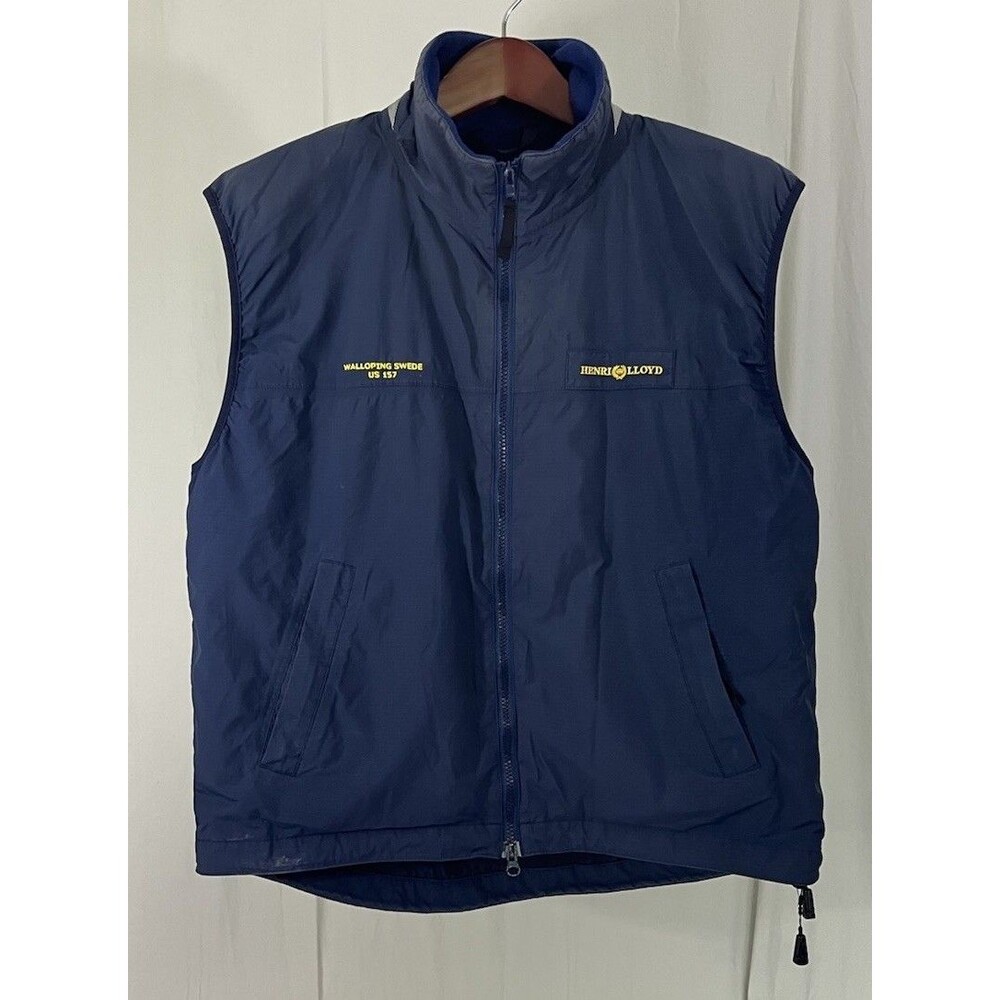 Henri Lloyd Sailing Men’s L Vest Blue Yellow Walloping Swede US 157 Authentic